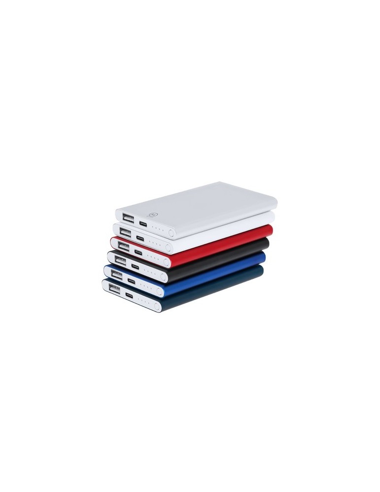 Power Bank  personnalisé Backen Matières : aluminium recyclé  Couleurs : blanc cadeau client original