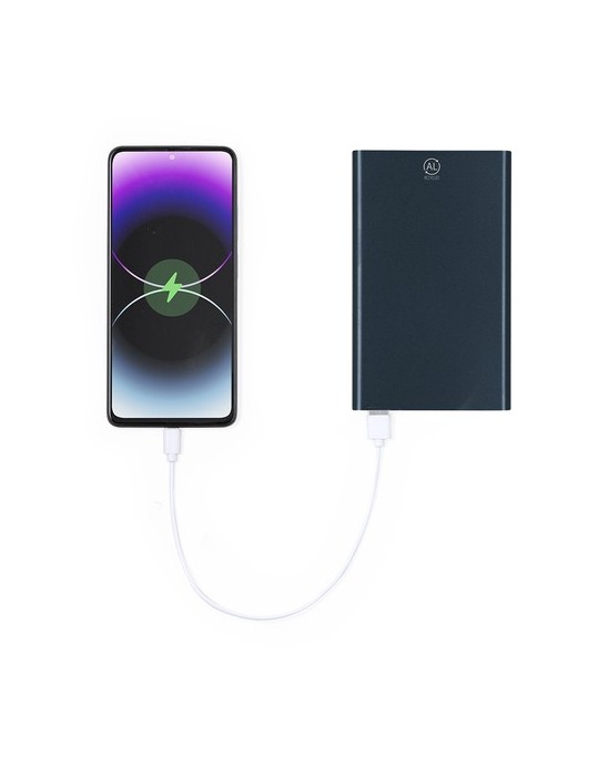 Power Bank  personnalisé Backen Matières : aluminium recyclé  Couleurs : blanc cadeau affaires élégant