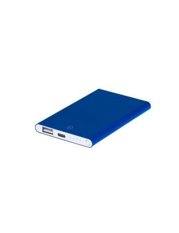 Power Bank  personnalisé Backen Matières : aluminium recyclé  Couleurs : blanc marquage couleur éclatante
