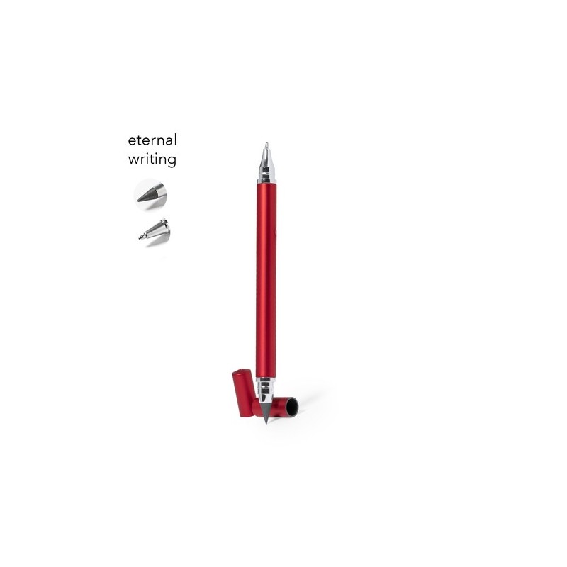 Stylo Crayon Personnalisable 2 en 1 Éternel May Couleurs : argenté goodies entreprise design