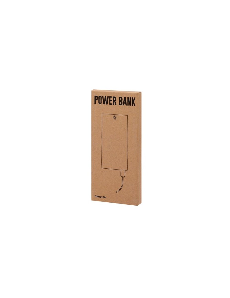 Power Bank  Barrols - Chargeur portable 10000mAh Matières : aluminium recyclé  Couleurs : noir impression haute définition