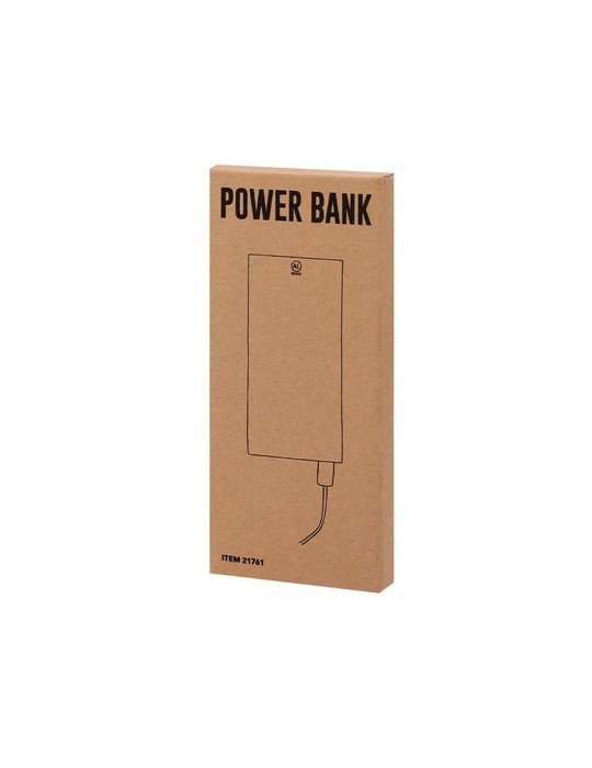 Power Bank  Barrols - Chargeur portable 10000mAh Matières : aluminium recyclé  Couleurs : noir goodies publicitaire événementiel