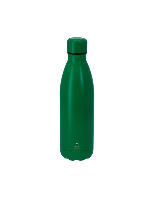 Bidon  personnalisé Brendan Couleurs : bleu marine Matières : acier inoxydable recyclé marquage laser ultra précis
