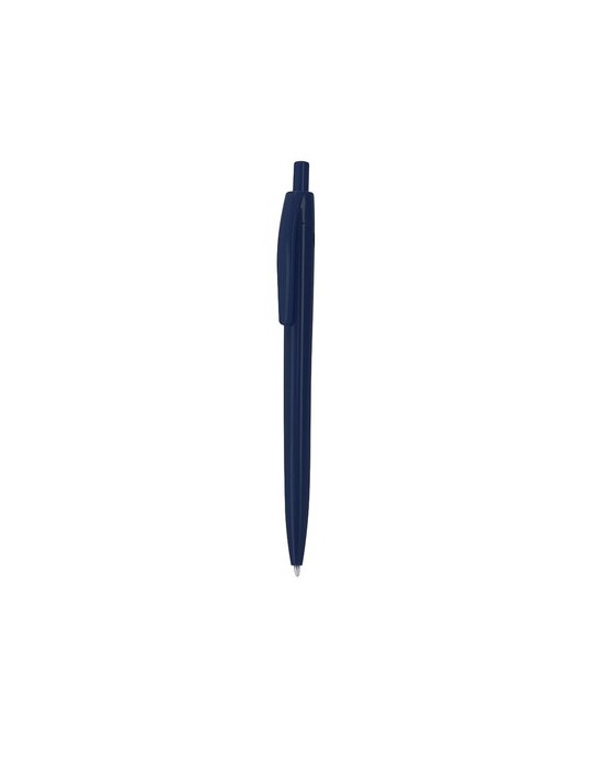 Stylo pratique Dinor Matières : ABS recyclé Couleurs : bleu marine impression haute définition