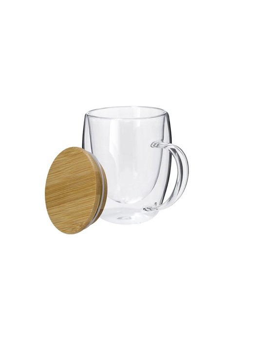 Tasse Thermique Pratique Helmar Matières : bambou Couleurs : naturel goodies publicitaire événementiel