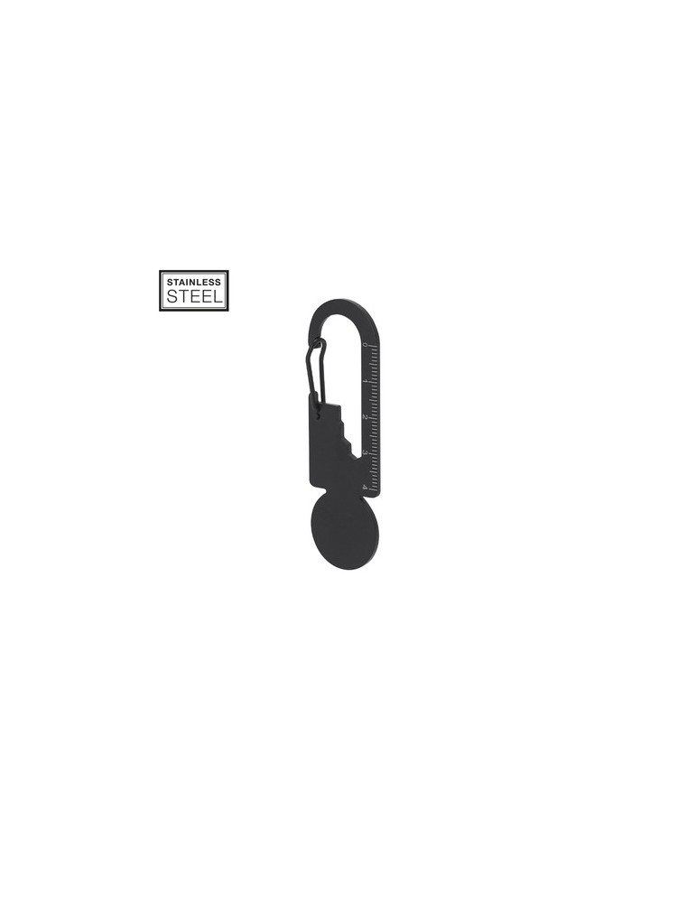 Multi Outils Polyvalent Basarik Matières : acier inoxydable Couleurs : noir personnalisable avec votre logo