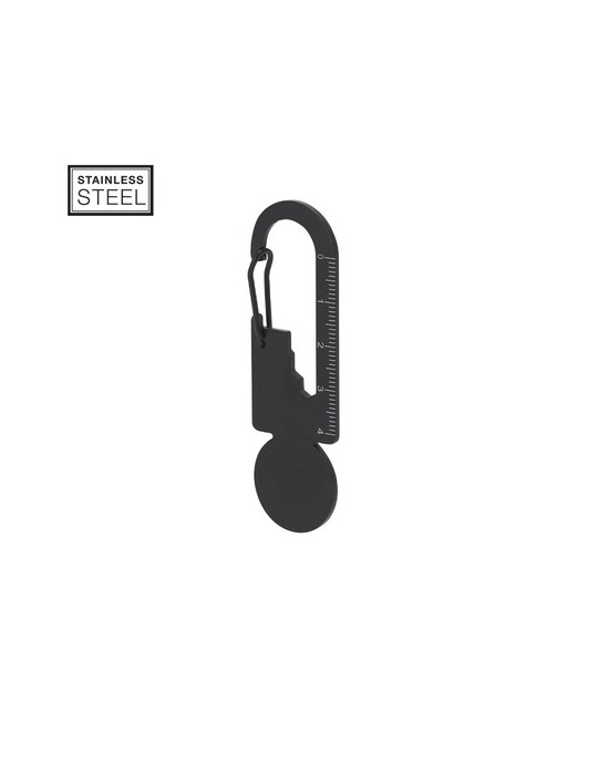 Multi Outils Polyvalent Basarik Matières : acier inoxydable Couleurs : noir personnalisable avec votre logo