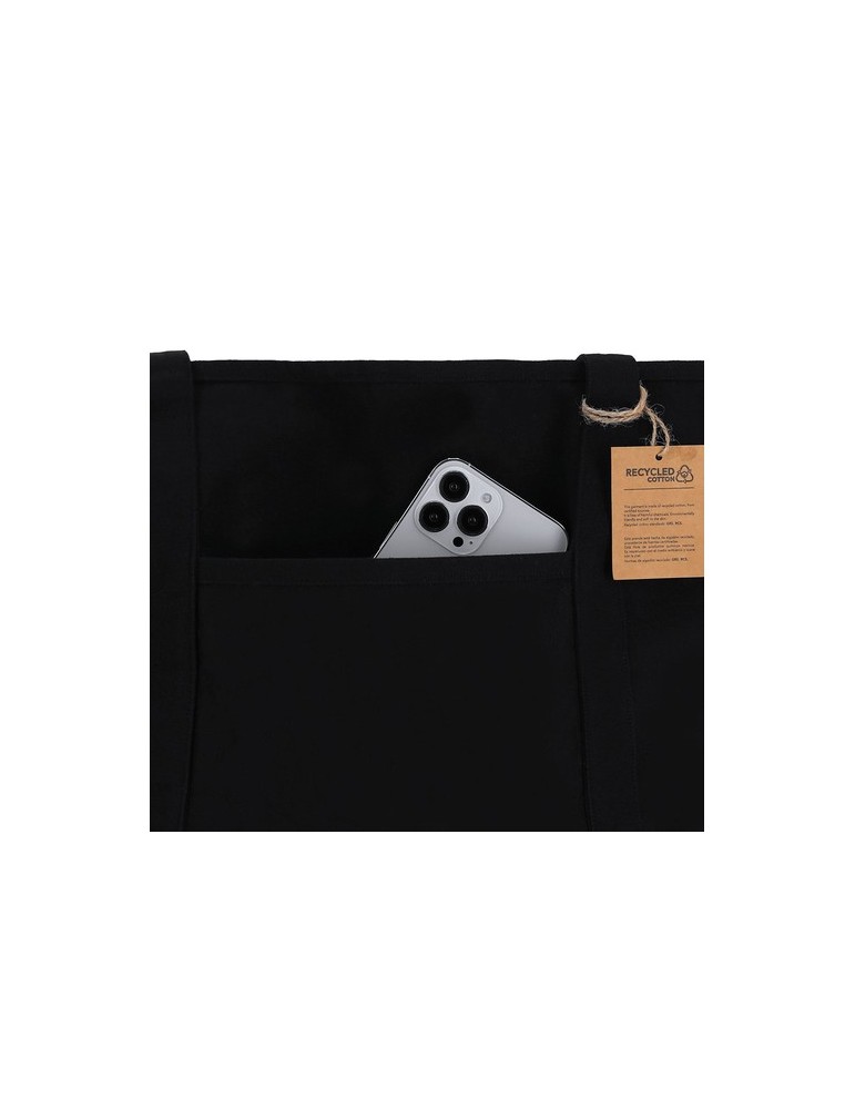 Sac pratique Mulon Couleurs : noir Matières : toile recyclée marquage laser ultra précis