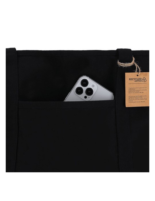 Sac pratique Mulon Couleurs : noir Matières : toile recyclée marquage laser ultra précis