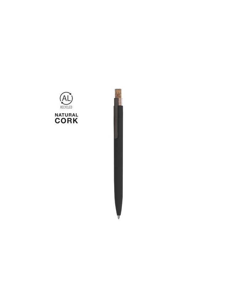 Stylo pratique Xarlon Matières : liège Couleurs : gris marquage laser ultra précis