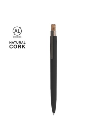 Stylo pratique Xarlon Matières : liège Couleurs : bleu marine objet promotionnel éco-responsable
