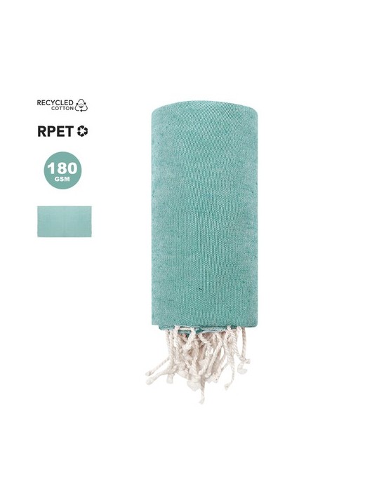 Paréo Serviette Pratique Dikky Matières : coton recyclé Couleurs : rouge cadeau affaires élégant