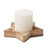 Bougeoir étoile personnalisé avec bougie - LOTUS Matières : cire Couleurs : bois cadeau collaborateur premium