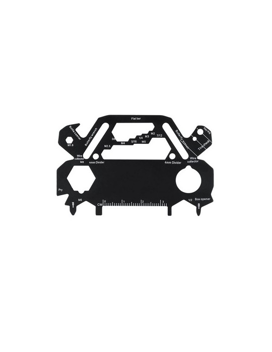 Multi Outils Polyvalent Borex Matières : acier inoxydable Couleurs : noir cadeau entreprise pas cher