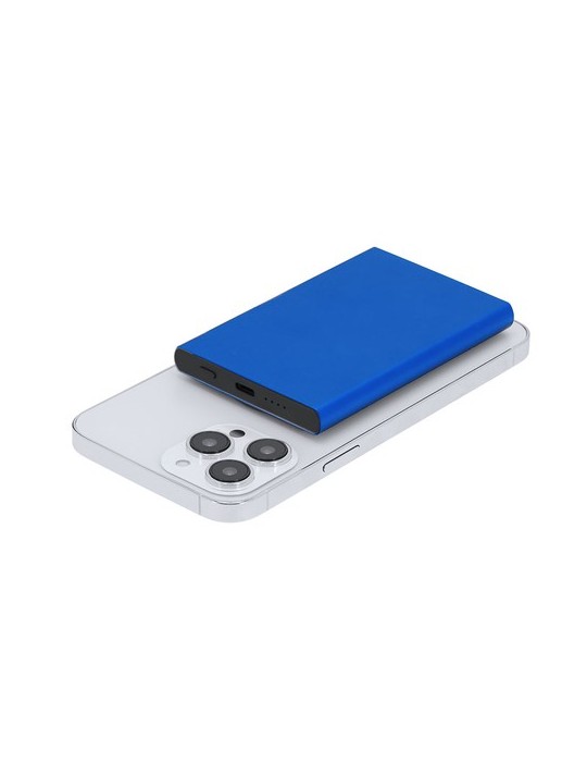 Power Bank Pratique Bertex Matières : aluminium recyclé  Couleurs : bleu objet publicitaire robuste