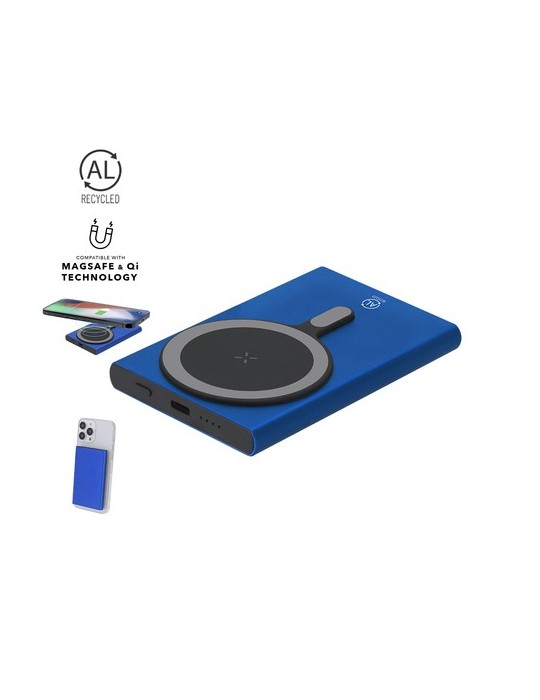 Power Bank Pratique Bertex Matières : aluminium recyclé  Couleurs : argenté marquage laser ultra précis