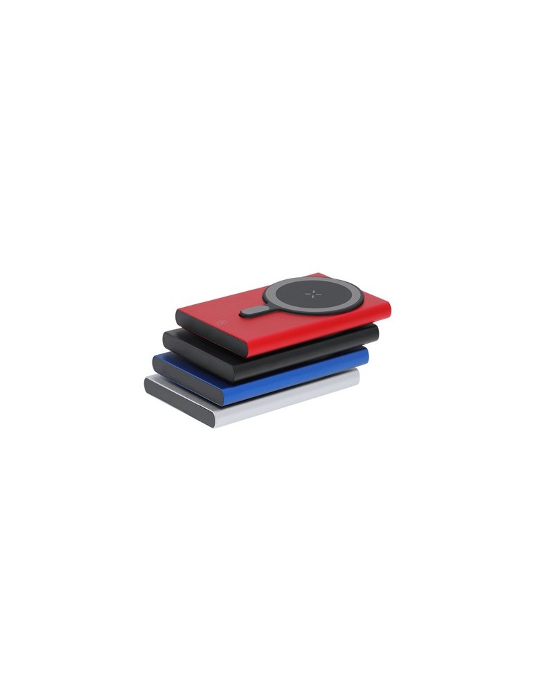 Power Bank Pratique Bertex Matières : aluminium recyclé  Couleurs : argenté personnalisation sur mesure