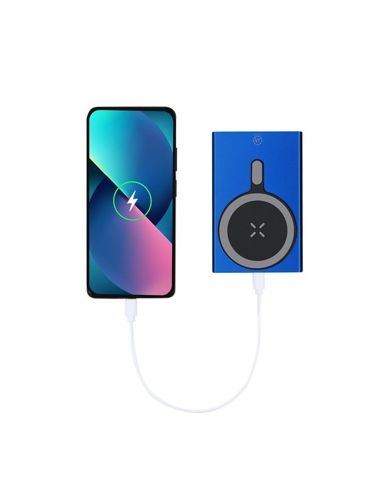 Power Bank Pratique Bertex Matières : aluminium recyclé  Couleurs : argenté personnalisable avec votre logo