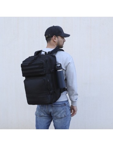 Sac à Dos publicitaire  Bruxdul Couleurs : noir Matières : polyester recyclé objet promotionnel éco-responsable