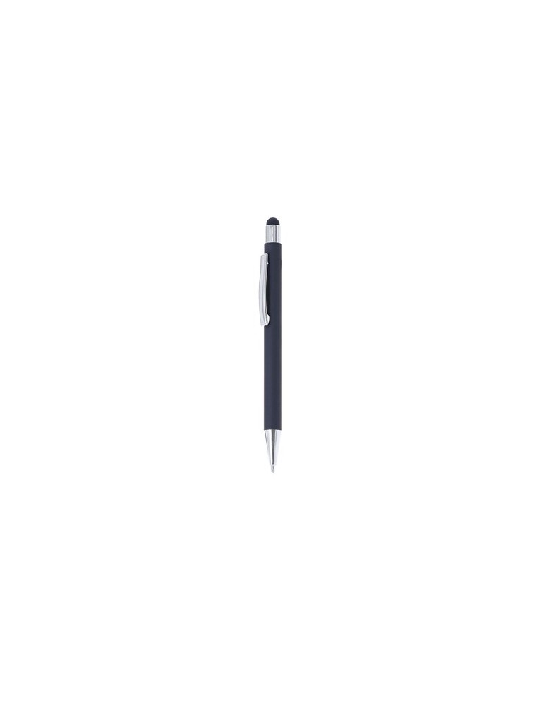 Stylet Bille publicitaire personnalisé Yarnox Matières : caoutchouc Couleurs : bleu marine impression haute définition
