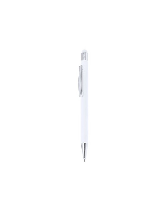Stylet Bille publicitaire personnalisé Yarnox Matières : caoutchouc Couleurs : bleu marine marquage laser ultra précis