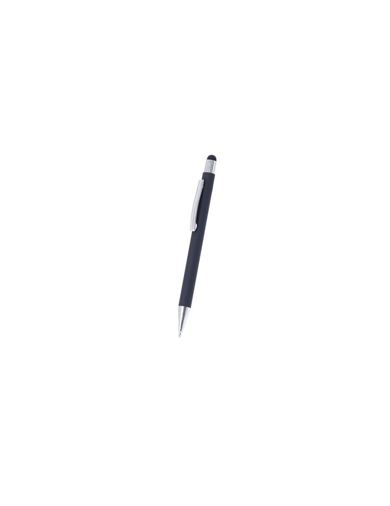 Stylet Bille publicitaire personnalisé Yarnox Matières : caoutchouc Couleurs : bleu cadeau affaires élégant