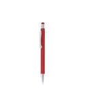 Stylet Bille publicitaire personnalisé Yarnox Matières : caoutchouc Couleurs : rouge marquage laser ultra précis