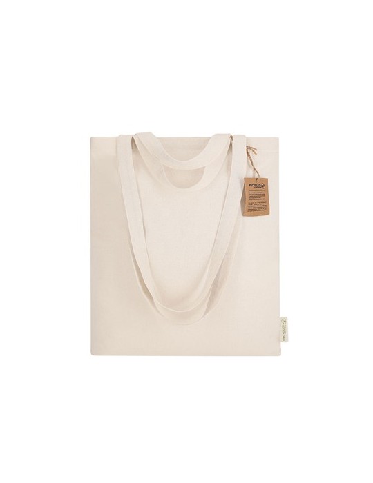 Sac publicitaire personnalisé Drulik Matières : coton recyclé Couleurs : naturel