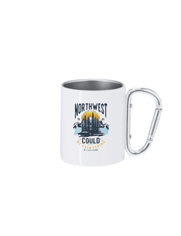 Tasse personnalisée de sublimation  Beesbur Matières : acier inoxydable Couleurs : blanc impression haute définition