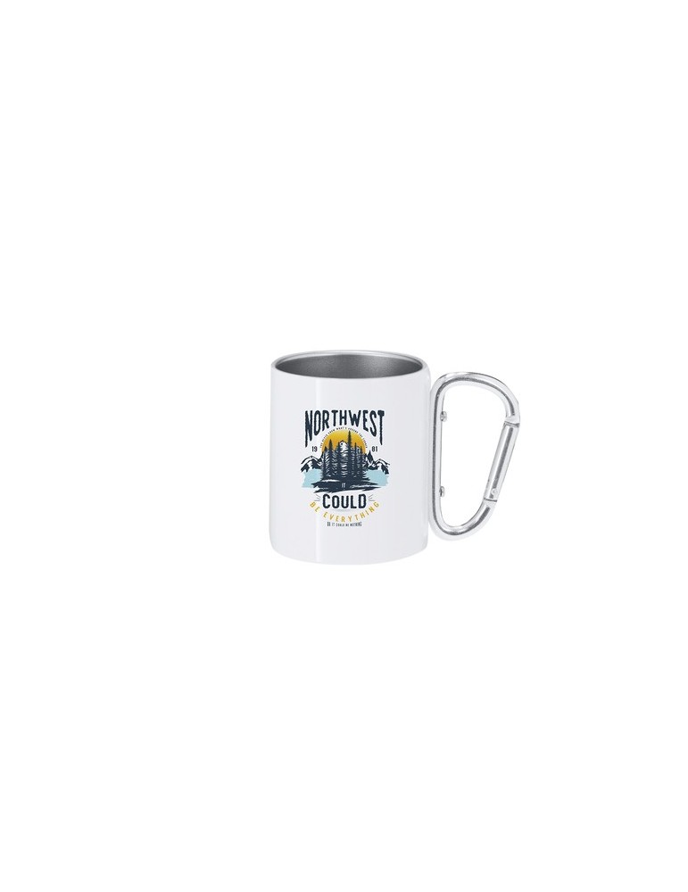 Tasse personnalisée de sublimation  Beesbur Matières : acier inoxydable Couleurs : blanc impression haute définition