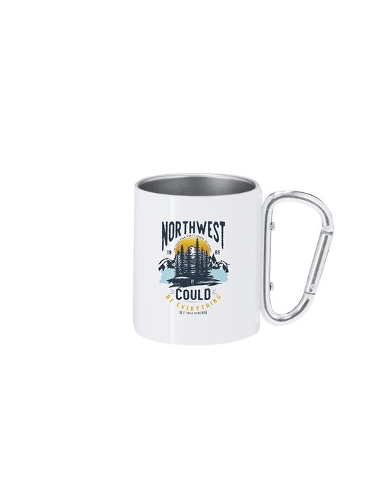 Tasse personnalisée de sublimation  Beesbur Matières : acier inoxydable Couleurs : blanc impression haute définition