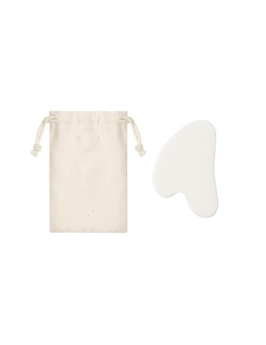 Masseur Facial Éco-responsable Personnalisé Kunkor Couleurs : blanc Matières : jade