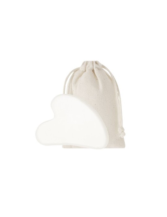 Masseur Facial Éco-responsable Personnalisé Kunkor Couleurs : blanc Matières : jade personnalisable avec votre logo