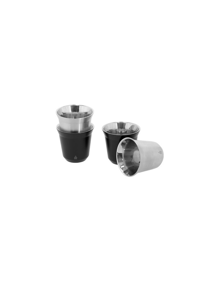 Set de Verres publicitaires Kodet Couleurs : noir Matières : acier inoxydable recyclé objet promotionnel éco-responsable