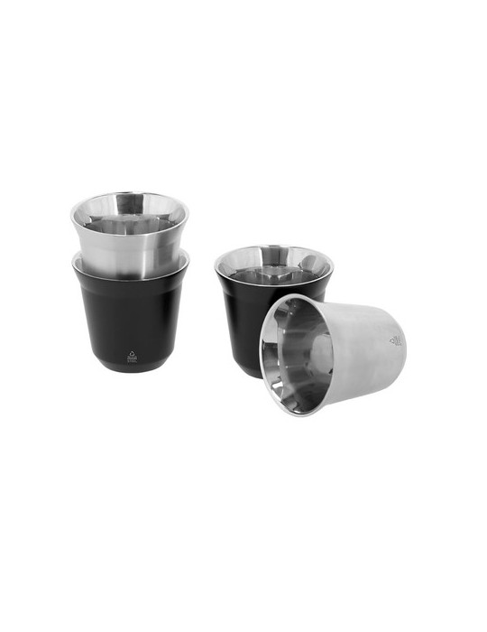 Set de Verres publicitaires Kodet Couleurs : noir Matières : acier inoxydable recyclé objet promotionnel éco-responsable