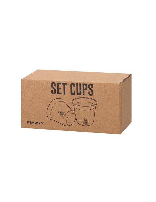 Set de Verres publicitaires Kodet Couleurs : noir Matières : acier inoxydable recyclé goodies personnalisé en stock