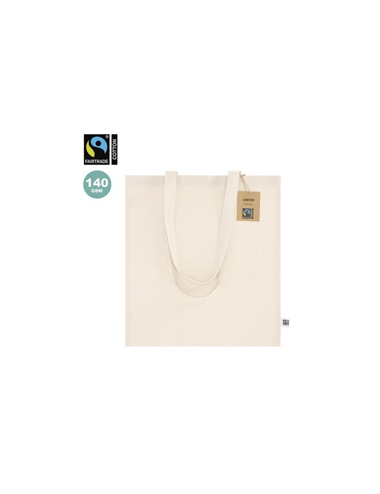 Sac publicitaire Fairtrade Ginter Matières : coton Couleurs : naturel personnalisable avec votre logo