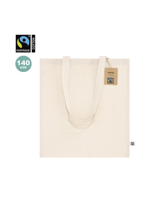 Sac publicitaire Fairtrade Ginter Matières : coton Couleurs : naturel personnalisable avec votre logo