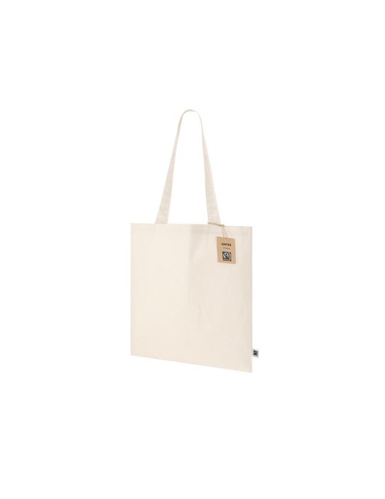Sac publicitaire Fairtrade Ginter Matières : coton Couleurs : naturel cadeau entreprise pas cher