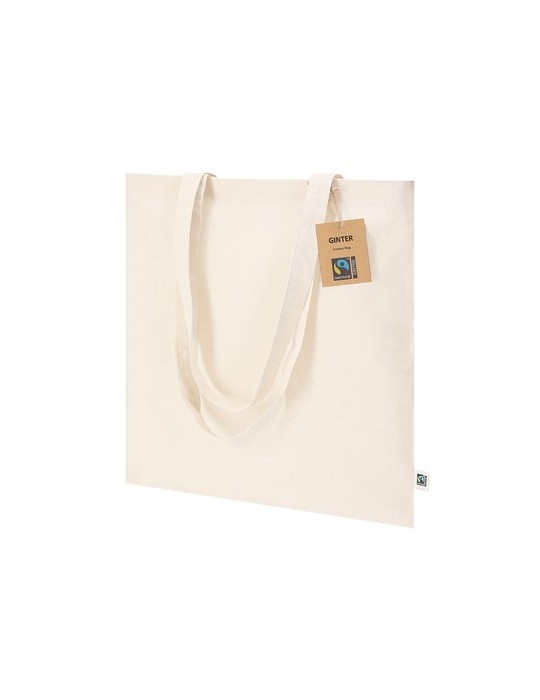 Sac publicitaire Fairtrade Ginter Matières : coton Couleurs : naturel goodies publicitaire événementiel
