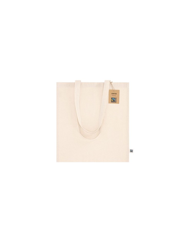 Sac publicitaire Fairtrade Ginter Matières : coton Couleurs : naturel impression haute définition