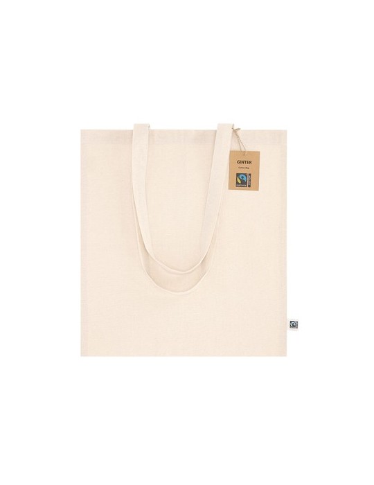 Sac publicitaire Fairtrade Ginter Matières : coton Couleurs : naturel impression haute définition