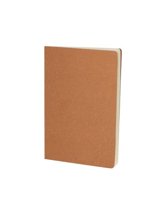 Cahier publicitaire personnalisé Atrex Matières : cuir recyclé Couleurs : naturel marquage laser ultra précis