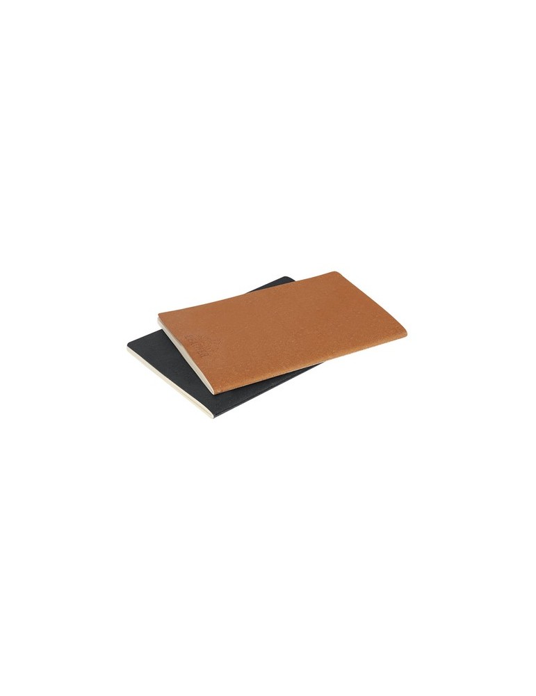 Cahier publicitaire personnalisé Atrex Matières : cuir recyclé Couleurs : noir personnalisation rapide en France