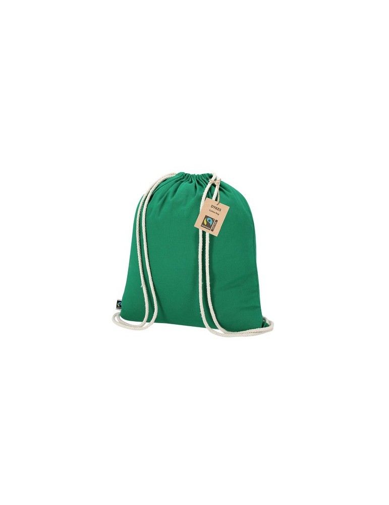 Sac à Dos Éco-responsable Personnalisé Fairtrade Dykes Matières : coton Couleurs : vert goodies personnalisé en stock