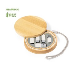Câbles de Charge Éco-responsables Personnalisés - Chaconix Matières : bambou