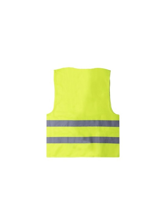 Gilet publicitaire réfléchissant Kastor Couleurs : jaune Matières : polyester recyclé cadeau entreprise pas cher