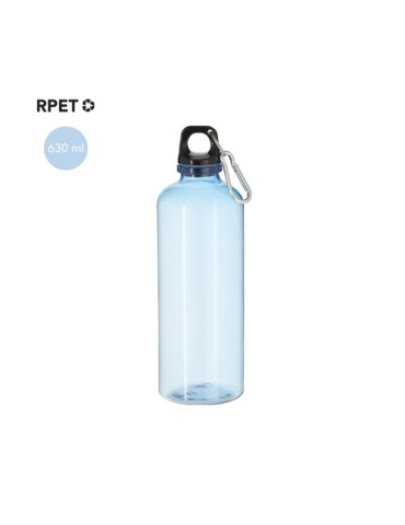 Bidon publicitaire  Hostar Matières : PET recyclé Couleurs : bleu impression logo haute qualité