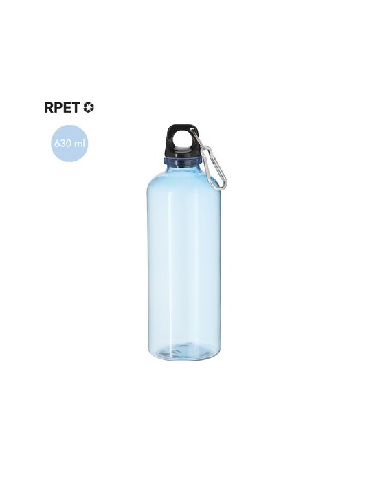Bidon publicitaire  Hostar Matières : PET recyclé Couleurs : bleu impression logo haute qualité