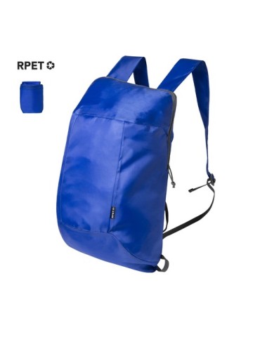 Sac à Dos personnalisé pliable Redrax Matières : PET recyclé Couleurs : bleu impression logo haute qualité